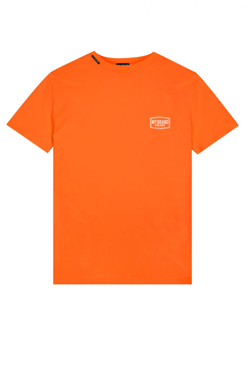 CHEST LOGO NEON T-SHIRT | NEON ORANGE
