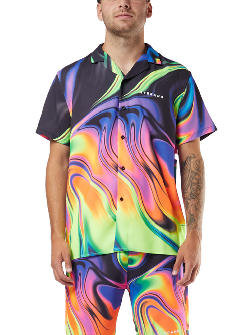 Liquid Swim Capsule Bowling Shirt | MULTI COLOR