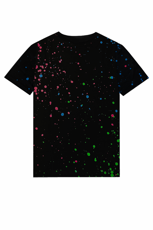 NEON PAINT CAPSULE T SHIRT | BLACK