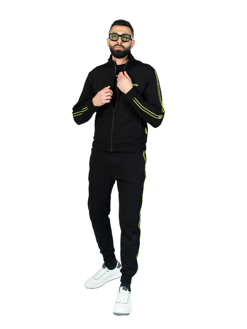 MB TAPING TRACKSUIT BLACK N.YELLOW | BLACK - NEONYELLOW