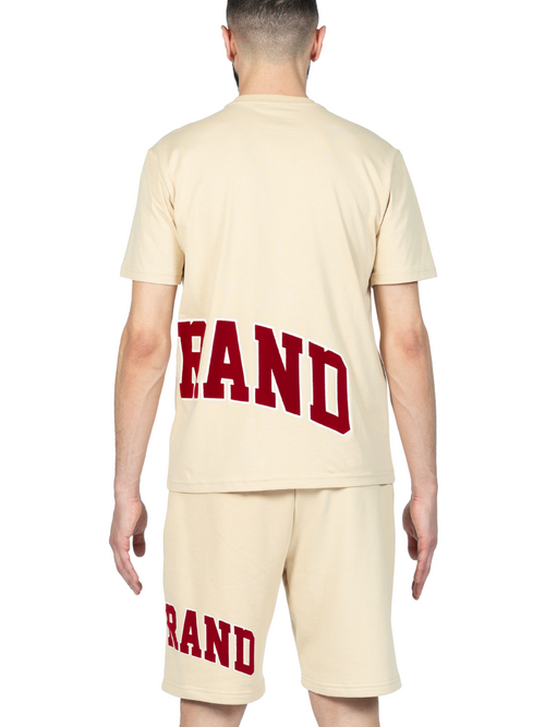 MYBRAND Bold Emblem Shirt Off-white/Blue | OFF-WHITE