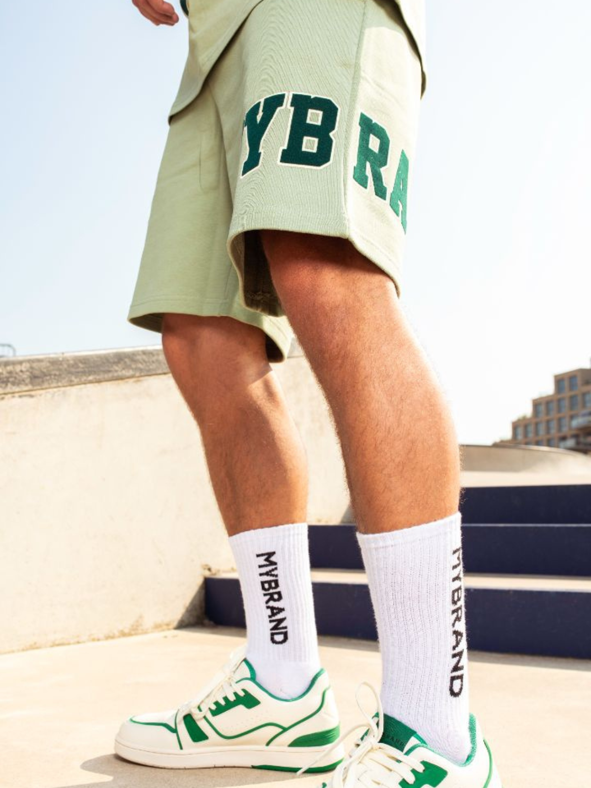 MYBRAND Bold Emblem T-shirt | LIGHT GREEN