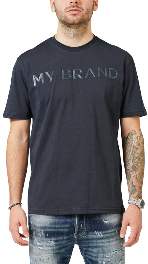 MY BRAND LOGO NAVY T-SHIRT | NAVY