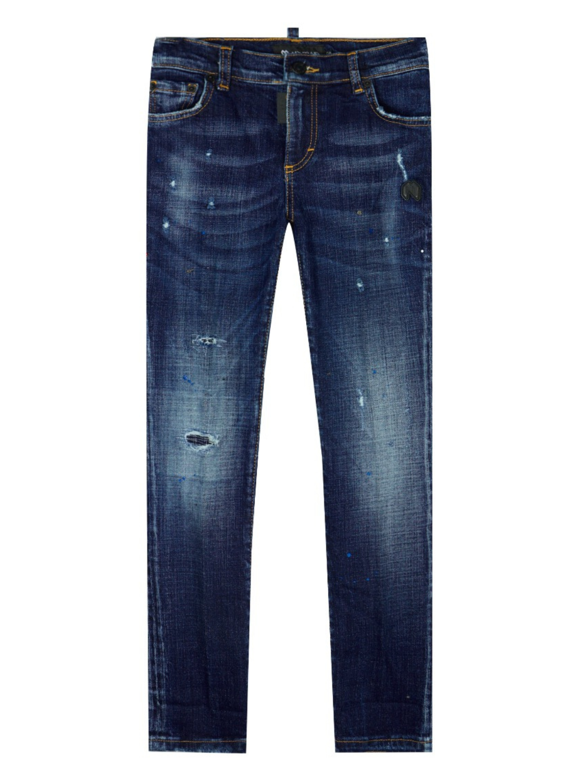 Black Blue Spots Denim Jeans | DENIM