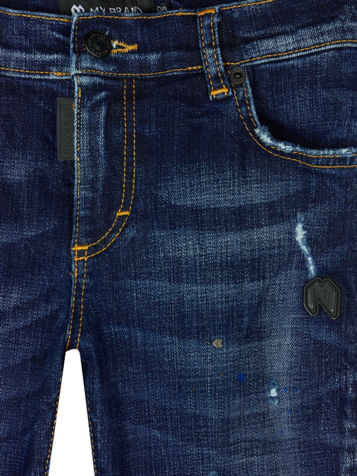 Black Blue Spots Denim Jeans | DENIM