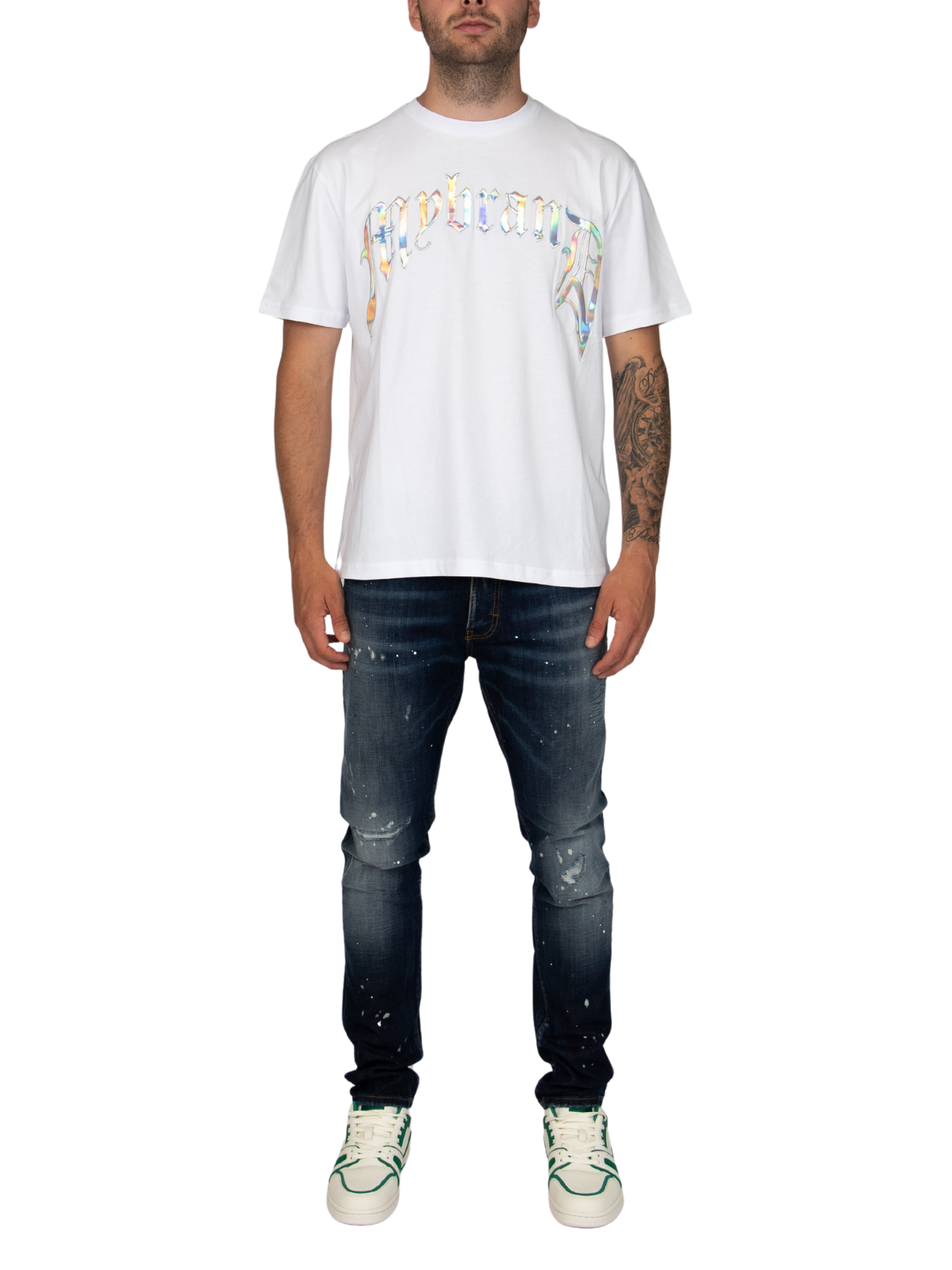 Chrome print mybrand white | WHITE