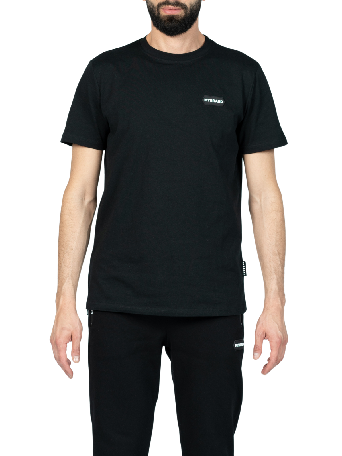 MB HEXAGON PATCH T-SHIRT BL | BLACK