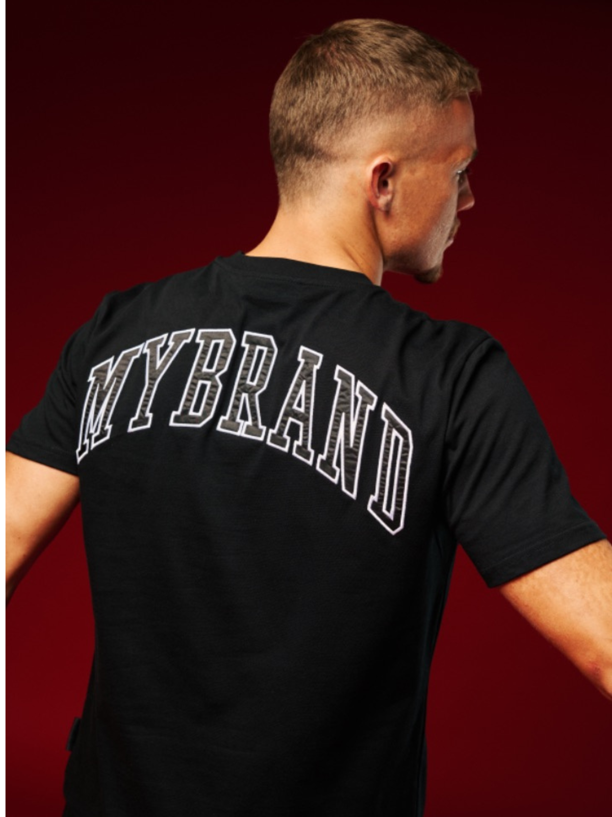 MY BRAND BACK TEXT T-SHIRT BLACK | BLACK